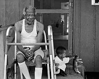  Arthur Lewis, 65 years old. The house he stays in on Lou Ann Drive is just about his age.